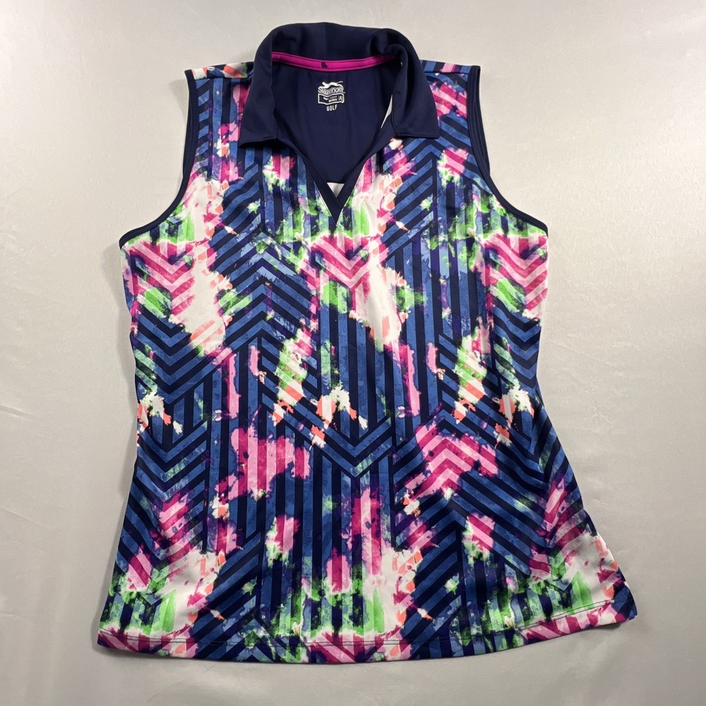 Slazenger Women's Sz X-Large Prism Sleeveless Golf Polo